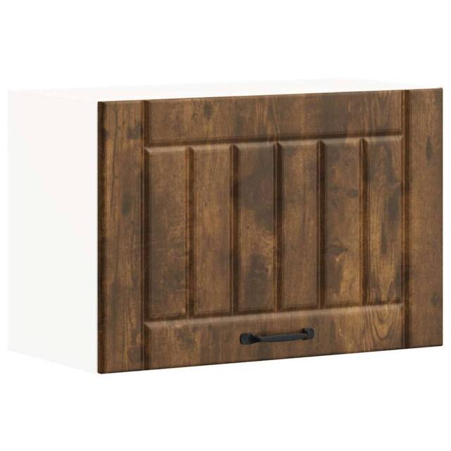 Berkfield Home Kitchen Wall Cabinet Lucca Smoked Oak Engineered Wood in Brown - image 1