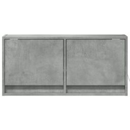 Berkfield Home TV Wall Cabinet with LED Lights Concrete Grey 80x31x35 cm - Size: 80 x 31 x 35 cm - thumbnail 6