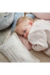 "Bambino by Juliana Rectangle Velvet Cushion ""Read Me A Story"" in Cream" - thumbnail 2