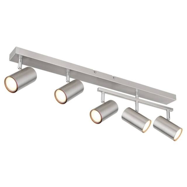 Netlighting Robby Ceiling Spotlight Bar Nickel Matt 5x GU10 in Grey - image 1