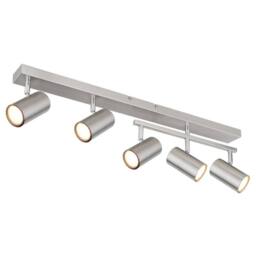 Netlighting Robby Ceiling Spotlight Bar Nickel Matt 5x GU10 in Grey - thumbnail 1