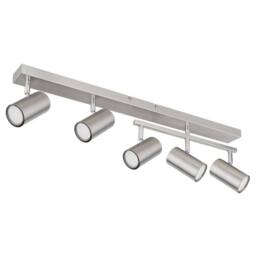 Netlighting Robby Ceiling Spotlight Bar Nickel Matt 5x GU10 in Grey - thumbnail 2