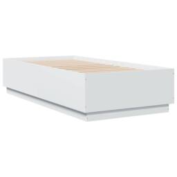 Berkfield Home Durable Bed Frame with LED without Mattress White 75x190 cm Small - Size: Small Single - thumbnail 8
