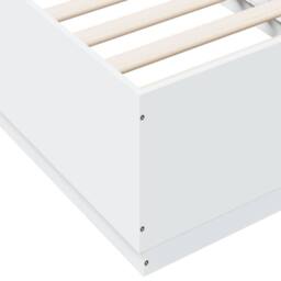 Berkfield Home Durable Bed Frame with LED without Mattress White 75x190 cm Small - Size: Small Single - thumbnail 9