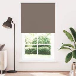 Berkfield Home Roller Blind Blackout Coffee 115x150 cm Fabric Width 110.7 cm Pol… in Brown - thumbnail 2