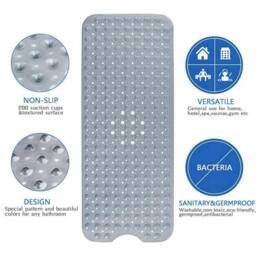 KORVIXA Extra Large Non-slip Bath Mat Grey - thumbnail 2