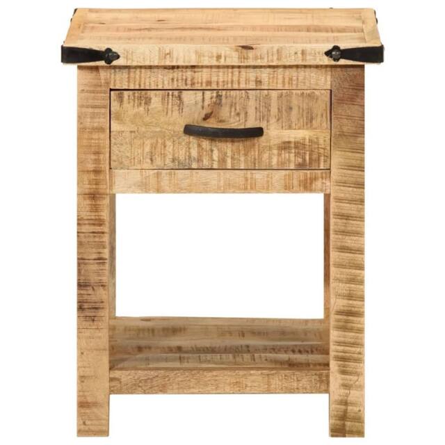Berkfield Home Beautiful Bedside Cabinet 40x40x50 cm Solid Wood Mango in Brown - Size: 40 x 40 x 50 cm - image 1