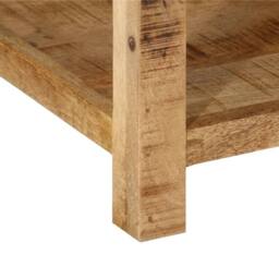 Berkfield Home Beautiful Bedside Cabinet 40x40x50 cm Solid Wood Mango in Brown - Size: 40 x 40 x 50 cm - thumbnail 8