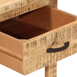 Berkfield Home Beautiful Bedside Cabinet 40x40x50 cm Solid Wood Mango in Brown - Size: 40 x 40 x 50 cm - thumbnail 7