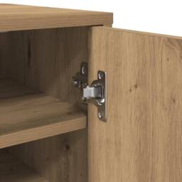Berkfield Home Shoe Cabinet Old Wood 32x35x92 cm Engineered Wood in Brown - Size: 32 x 35 x 92 cm - thumbnail 8