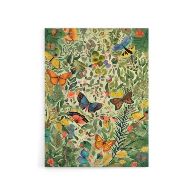 "Artery8 Butterflies In Spring Field Canvas Wall Art Print - Size: W18"" x H24""" - image 1