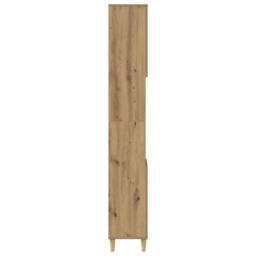 Berkfield Home Durable Bathroom Cabinet Artisan Oak 30x30x190 cm Engineered Wood in Brown - Size: 30 x 30 x 190 cm - thumbnail 6