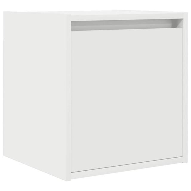 Berkfield Home Wall-Mounted Bedside Cabinet White 38x34x40 cm - Size: 38 x 34 x 40 cm - image 1
