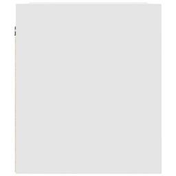 Berkfield Home Wall-Mounted Bedside Cabinet White 38x34x40 cm - Size: 38 x 34 x 40 cm - thumbnail 7