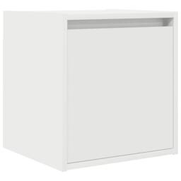 Berkfield Home Wall-Mounted Bedside Cabinet White 38x34x40 cm - Size: 38 x 34 x 40 cm - thumbnail 1