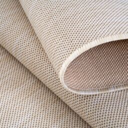 THE RUGS Outdoor Indoor Plain Garden Patio Rug Weather Resistant Jet Washable in Cream - Size: 140 cm x 200 cm - thumbnail 4