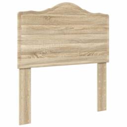 Berkfield Home Bed Frame with Headboard Sonoma Oak 75 x 190 cm Solid Pine Wood in Brown - thumbnail 6