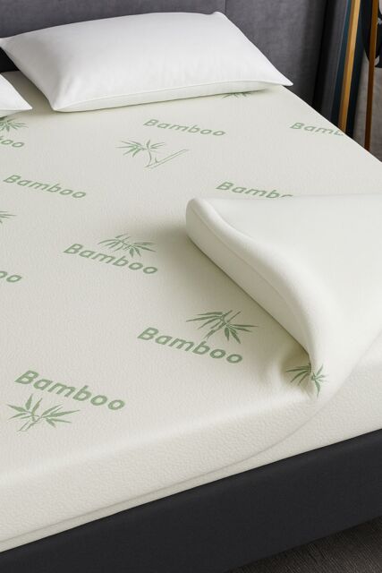 GAVENO CAVAILIA Bamboo Mattress Topper in White - Size: Double - image 1