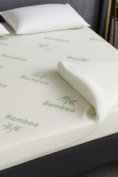 GAVENO CAVAILIA Bamboo Mattress Topper in White - Size: Double