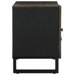 Berkfield Home TV Cabinet Black 105x33x46 cm Solid Wood Mango - Size: 105 x 33 x 46 cm - thumbnail 4
