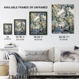 "Artery8 Trees in Bird Garden Iver Heath Paul Nash Wall Art Poster Print - Size: W18"" x H24""" - thumbnail 3
