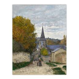 Artery8 Claude Monet Framed Wall Art Print Street in Sainte Adresse France - Size: A4 - thumbnail 3