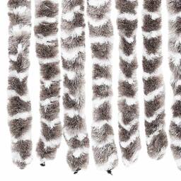 Berkfield Home Soft Fly Curtain Taupe & White 56x200 cm Chenille - thumbnail 6