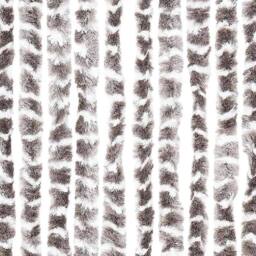 Berkfield Home Soft Fly Curtain Taupe & White 56x200 cm Chenille - thumbnail 5