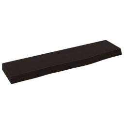 Berkfield Home Wall Shelf Dark Grey 40x10x2 cm Treated Solid Wood Oak in Dark Brown - Size: 40 x 10 x 2 cm - thumbnail 2
