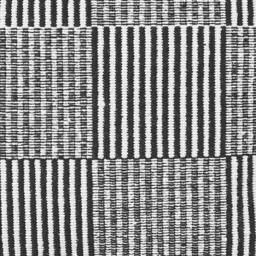 Wyld and Coco Black and White Striped Cotton Pouffe 40 x 40 x 40 cm - thumbnail 5