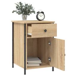 Berkfield Home Bedside Cabinets 2 pcs Sonoma Oak 40x42x60 cm Engineered Wood in Brown - Size: 40 x 42 x 60 cm - thumbnail 4