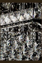 Living and Home Modern Fancy Crystal LED Flush Mount Ceiling Light in Silver - thumbnail 6