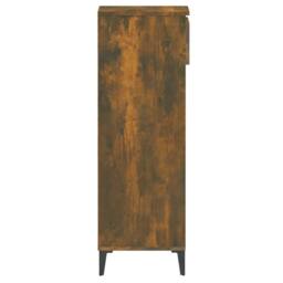 Berkfield Home Shoe Rack Smoked Oak 40x36x105 cm Engineered Wood in Brown - Size: 40 x 36 x 105 cm - thumbnail 7
