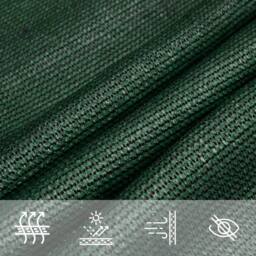 Berkfield Home Sunshade Sail 160 g/m¬≤ Dark Green 4x5 m HDPE - thumbnail 5