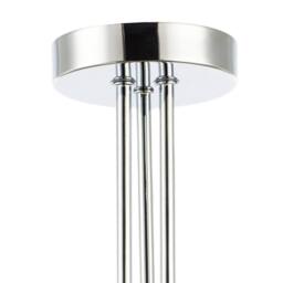 Happy Homewares Modern Ceiling Light Fitting with Opal Swirl Globe Glass Shade in Silver - thumbnail 3