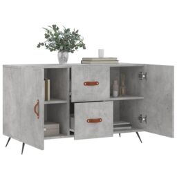 Berkfield Home Sideboard Concrete Grey 100x36x60 cm Engineered Wood - Size: 100 x 36 x 60 cm - thumbnail 4