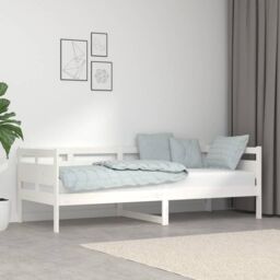 Berkfield Home Day Bed White Solid Wood Pine 80x200 cm - thumbnail 1