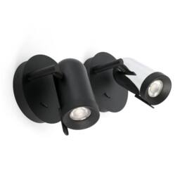 Netlighting Orleans 1 Light Indoor Adjustable Wall Spotlight Black GU10 - thumbnail 2