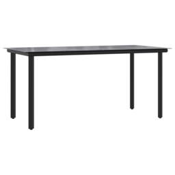 Berkfield Home 7 Piece Garden Dining Set Black Cotton Rope & Steel - thumbnail 7