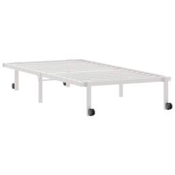 Berkfield Home Elegant Bed Frame without Mattress Foldable White 90x200 cm Steel - thumbnail 8