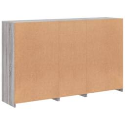 Berkfield Home Sideboard with LED Lights Grey Sonoma 162x37x100 cm - Size: 162 x 37 x 100 cm - thumbnail 8