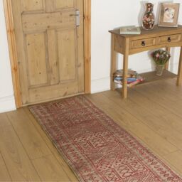 runrug Hallway Carpet Runner Rug - Soft & Comfy, 9mm - Afrikans in Red - Size: 80 cm x 420 cm - thumbnail 1
