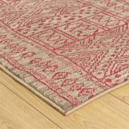 runrug Hallway Carpet Runner Rug - Soft & Comfy, 9mm - Afrikans in Red - Size: 80 cm x 420 cm - thumbnail 2