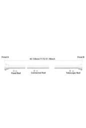 Living and Home Stainless Steel Telescopic Curtain Rod in White - Size: 90 cm - thumbnail 6