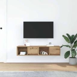 Berkfield Home TV Cabinets 2 pcs Artisan Oak 60x31x25.5 cm Engineered Wood in Brown - thumbnail 1