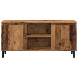 Berkfield Home TV Cabinet Old Wood 102x35x50 cm Engineered Wood in Brown - Size: 102 x 35 x 50 cm - thumbnail 4