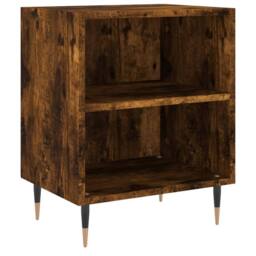 Berkfield Home Bedside Cabinets 2 pcs Smoked Oak 40x30x50 cm Engineered Wood in Brown - Size: 40 x 30 x 50 cm - thumbnail 4