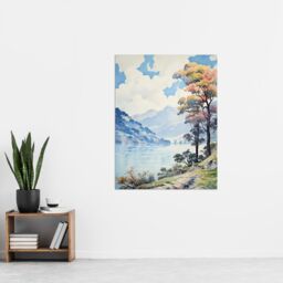 "Artery8 Wall Art Print Scenic Lake District Landscape with Autumn Trees Poster Picture - Size: W18"" x H24""" - thumbnail 4