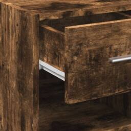 Berkfield Home Sideboard Smoked Oak 40x42.5x93 cm Engineered Wood in Brown - thumbnail 8