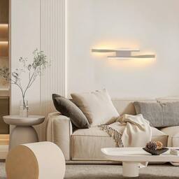 Goeco LED Indoor Wall Light 16W Modern Wall Light 3000K for Bedroom Corridor in White - thumbnail 2